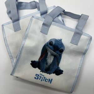 Disney x Primark Lilo & Stitch Small Tote Lunch Bag Set of 2 zip closure
